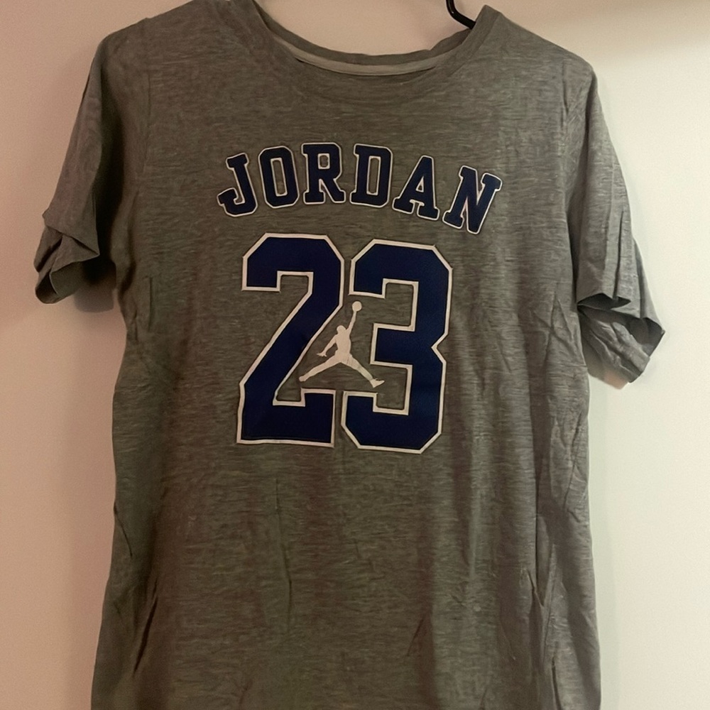 Youth Large Jordan 23 Gray T-Shirt